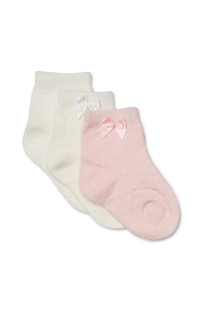 Diamond with Bow Knitted Socks 3 Pack – Marquise