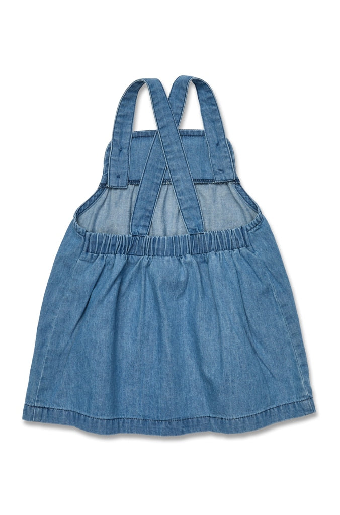Amazon.com: Girls Denim Dungaree Dress and Long Sleeve Shirt 2 Pieces Girls  Fashion Denim Skirt Stretch Dungarees Dress Blue 6-7 Years: Clothing, Shoes  & Jewelry