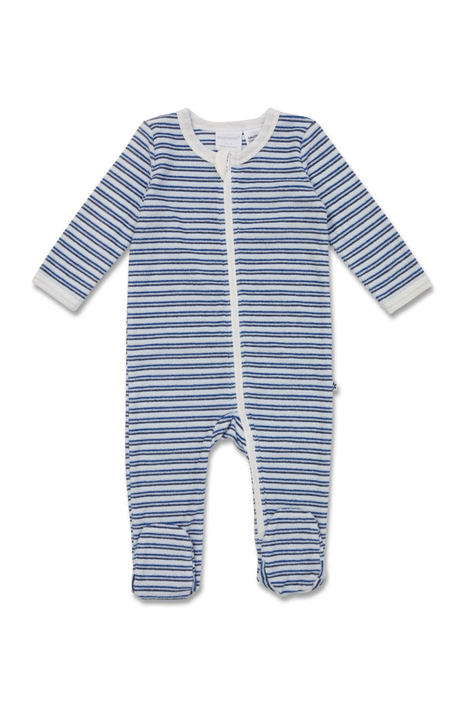 Terry Towelling Blue Stripe Zipsuit – Marquise