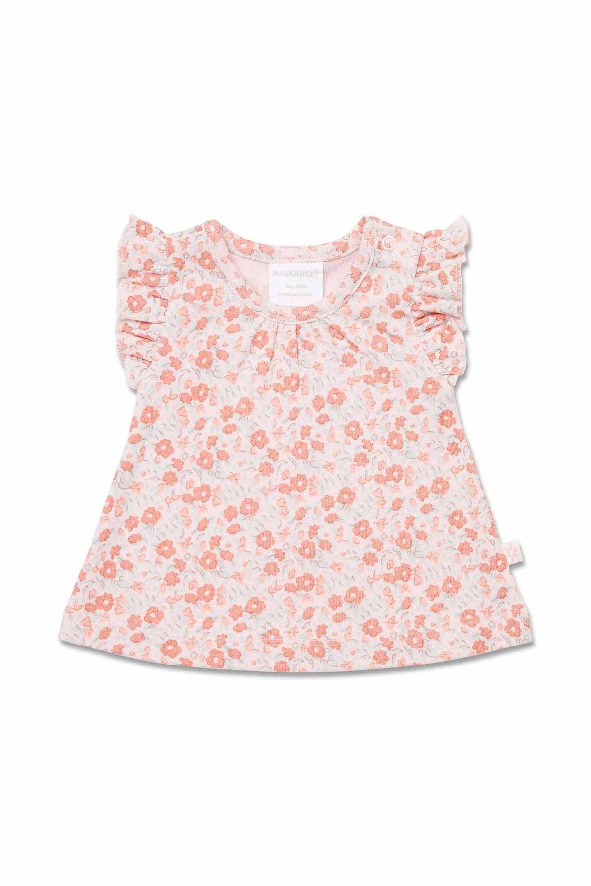 Floral Frill Top and Blue Nappy Pant Set – Marquise