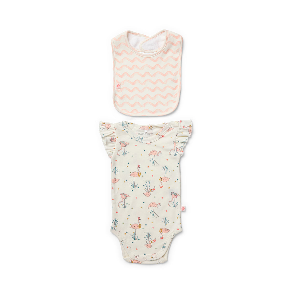 Flamingo Bodysuit & Bib Set