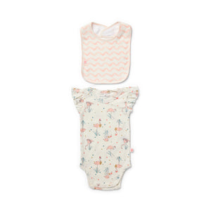 Flamingo Bodysuit & Bib Set