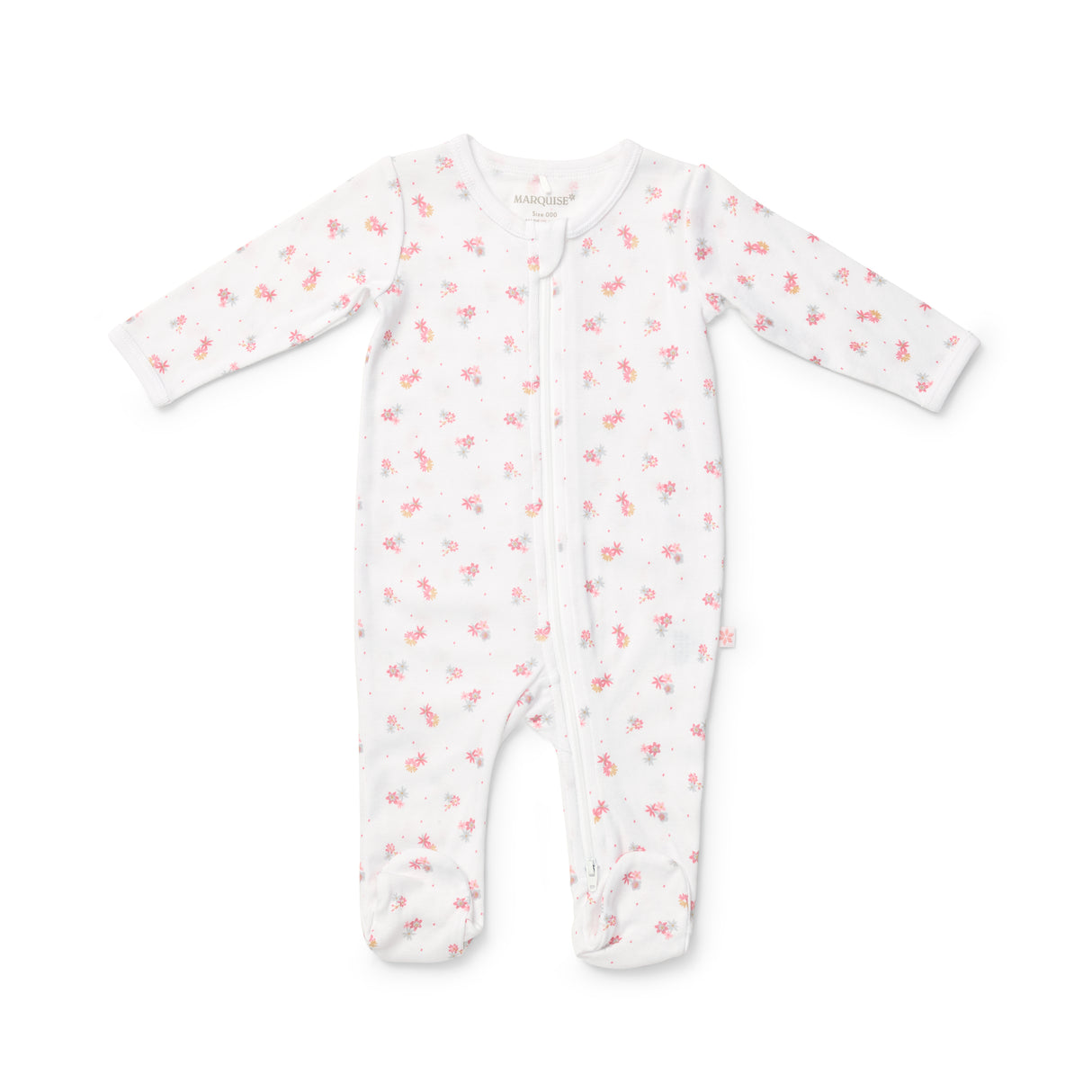 Newborn Essentials Floral Zipsuit & Bib Set