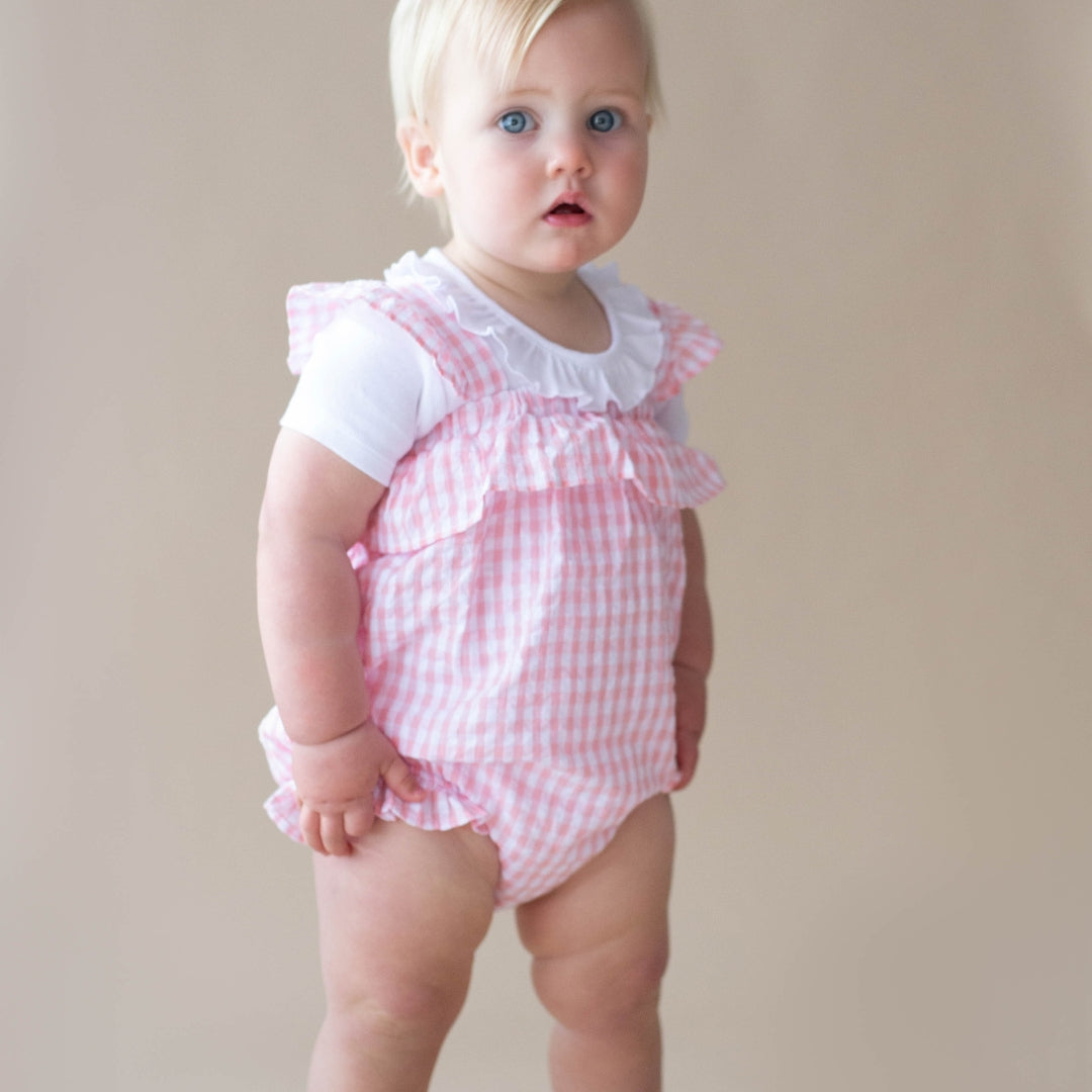 Pink Gingham Bodysuit