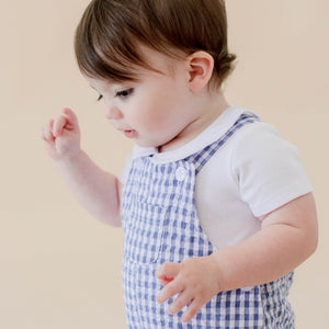 Blue Gingham Overall