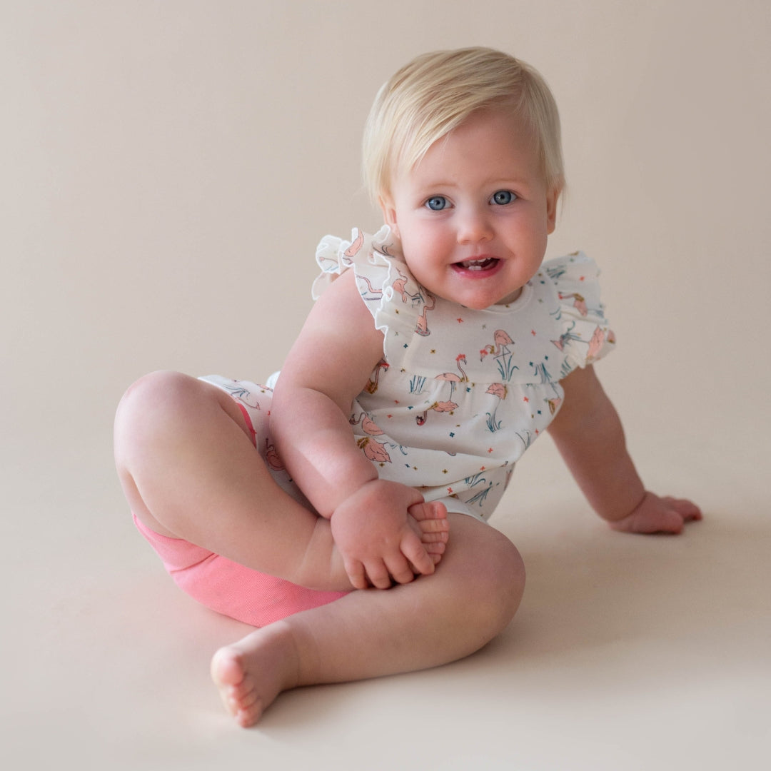 Flamingo Top & Bloomer Set