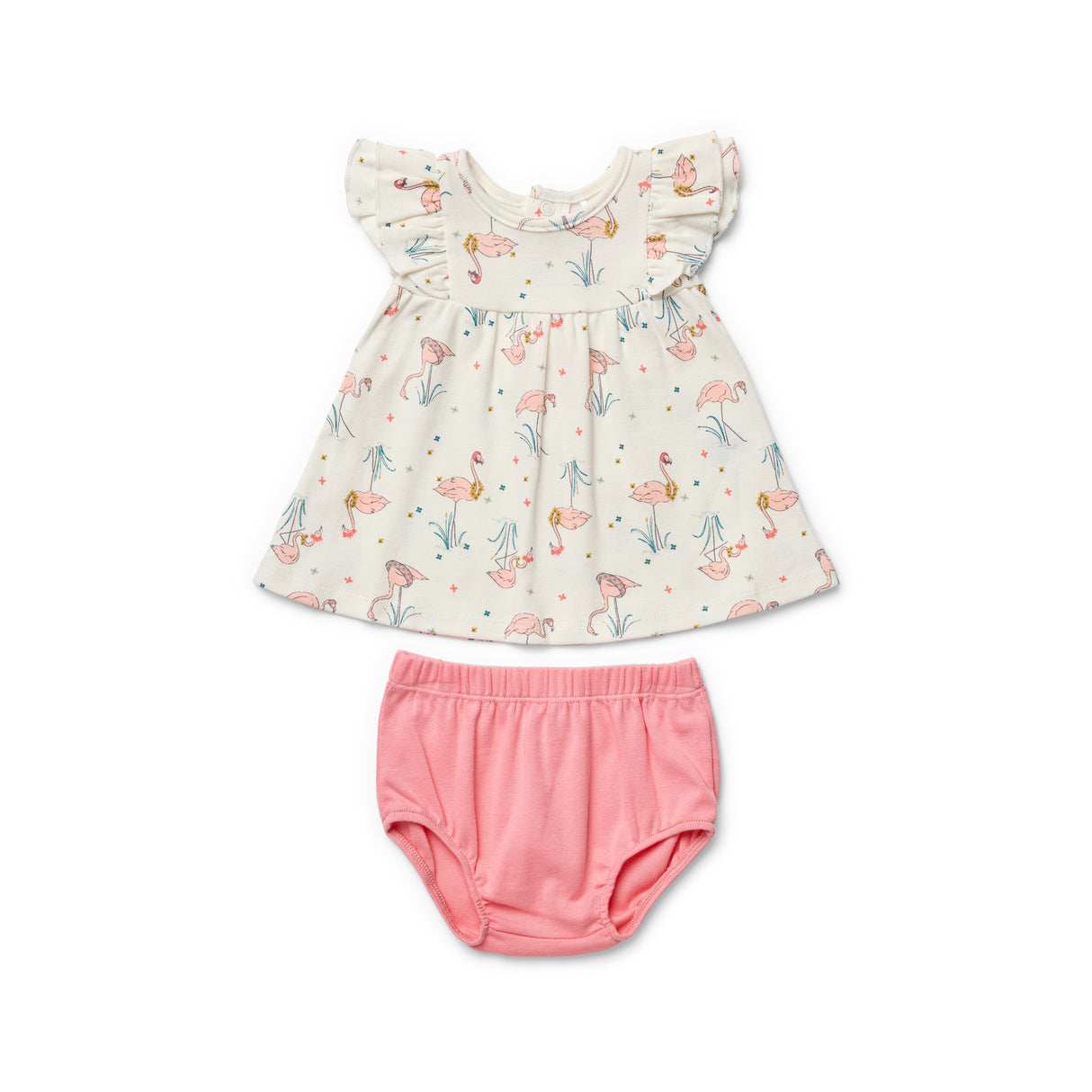 Flamingo Top & Bloomer Set