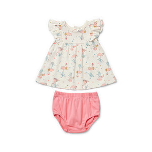 Flamingo Top & Bloomer Set