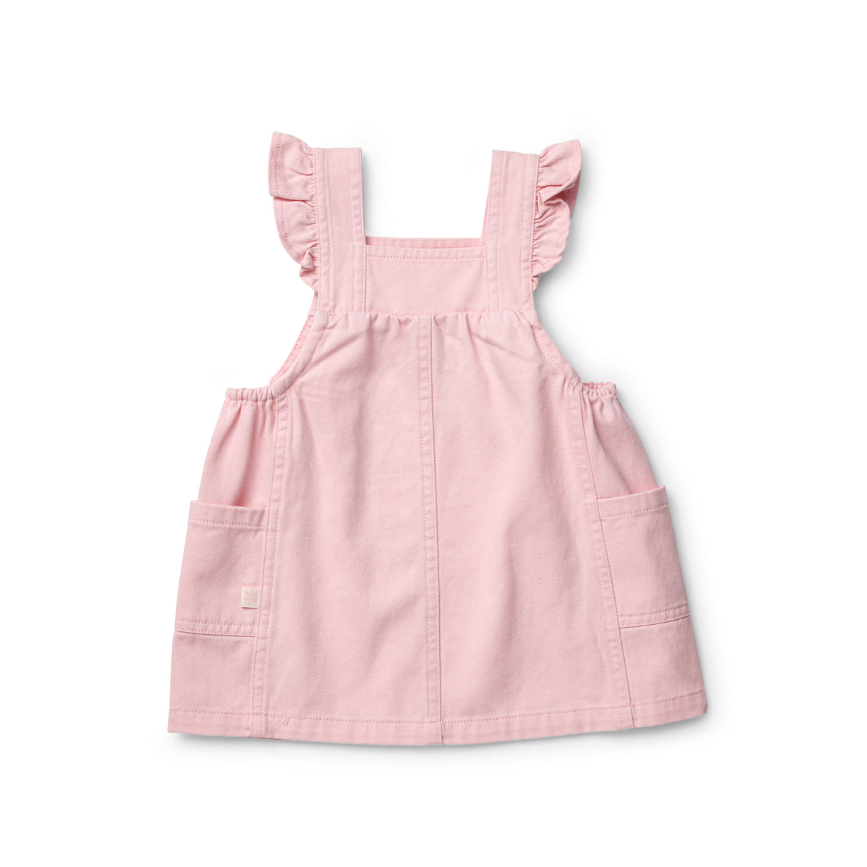 Pink Frill Denim Pinafore