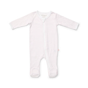 Newborn Essentials Pink Spot and Stripe Zipsuit 2 Pack