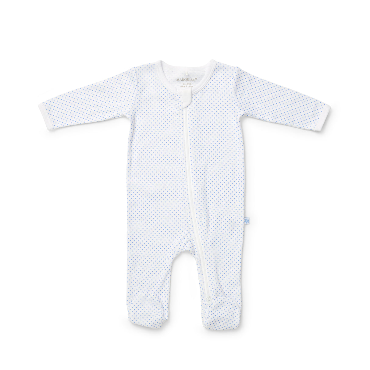 Newborn Essentials Blue Spot and Stripe Zipsuit 2 Pack