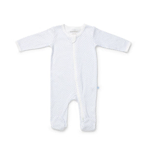 Newborn Essentials Blue Spot and Stripe Zipsuit 2 Pack