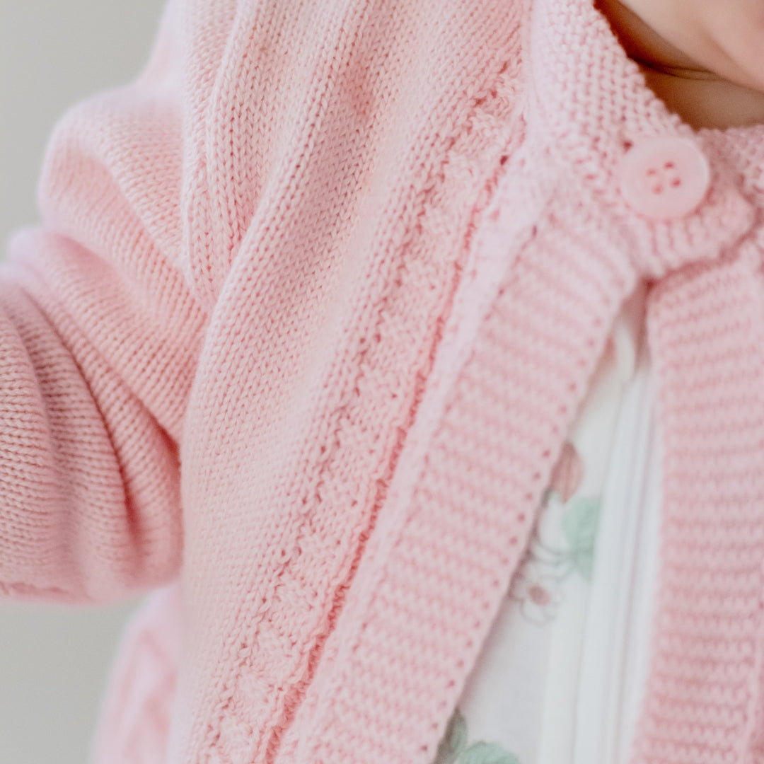 Rose Pink Knit Cardigan