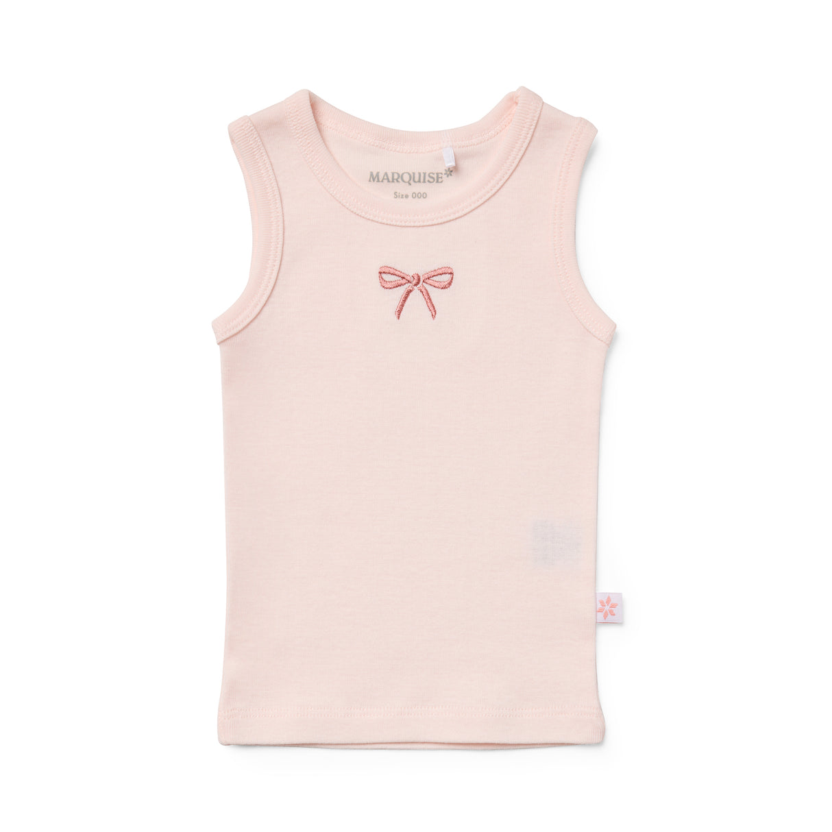 Pink and White Bow Singlet 2 Pack