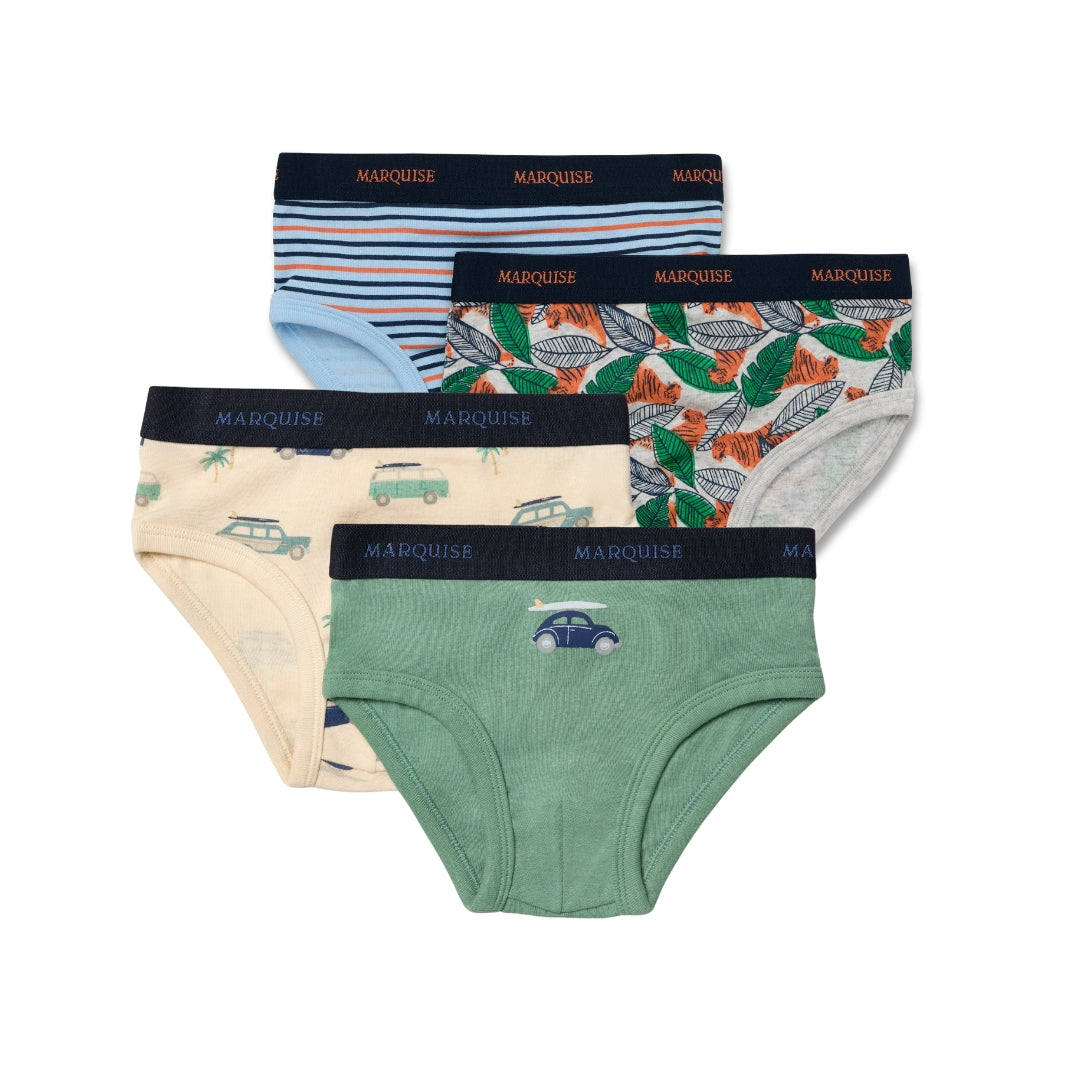 Boys Jungle and Surf Underwear 4 Pack