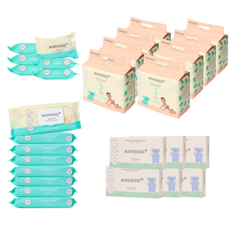 Marquise Nappy Collection 1 Month Supply Pack