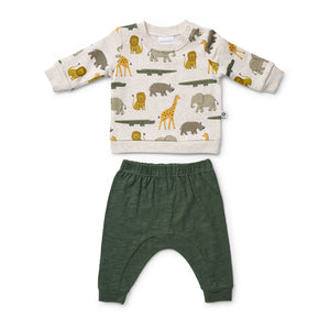 On Safari Fleece Jumper & Pant set