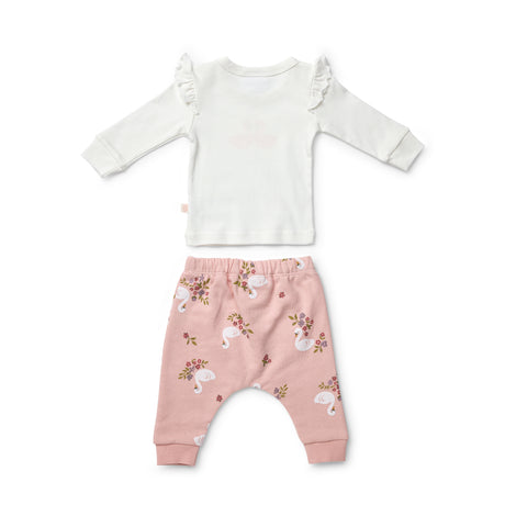 Swan Lake Frill Top & Fleece Pant Set